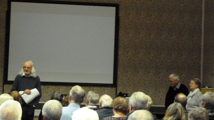Burnley Civic Trust Chair, Roger Frost, giving an introduction.